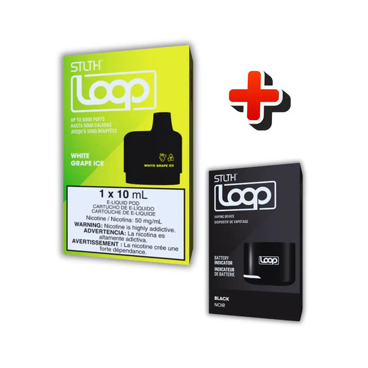 Stlth Loop Kit 5000 Puffs – White Grape Ice Chapa Tu Vape