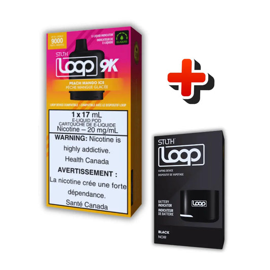 Stlth Loop Kit 9000 Puffs – Peach Mango Ice Chapa Tu Vape