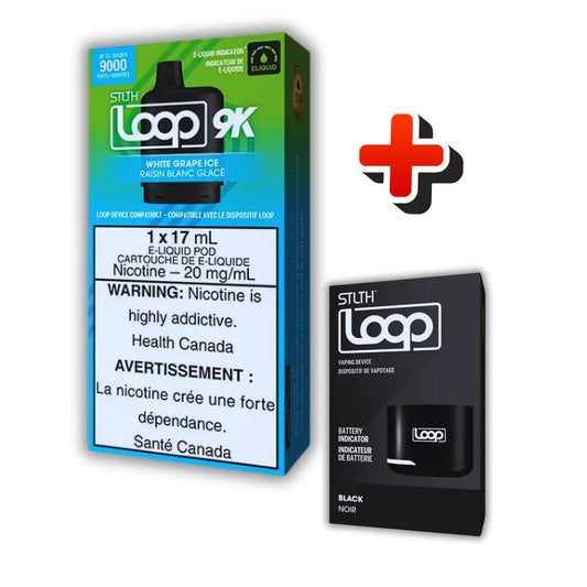 Stlth Loop Kit 9000 Puffs – White Grape Ice Chapa Tu Vape